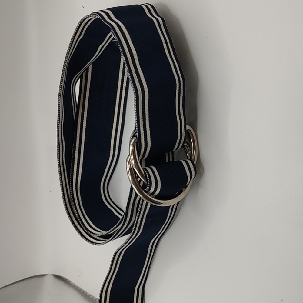 Peter Beaton Blue and White Striped Belt Beach Ribbon Vibe - Picture 2 of 11
